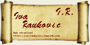 Iva Rauković vizit kartica